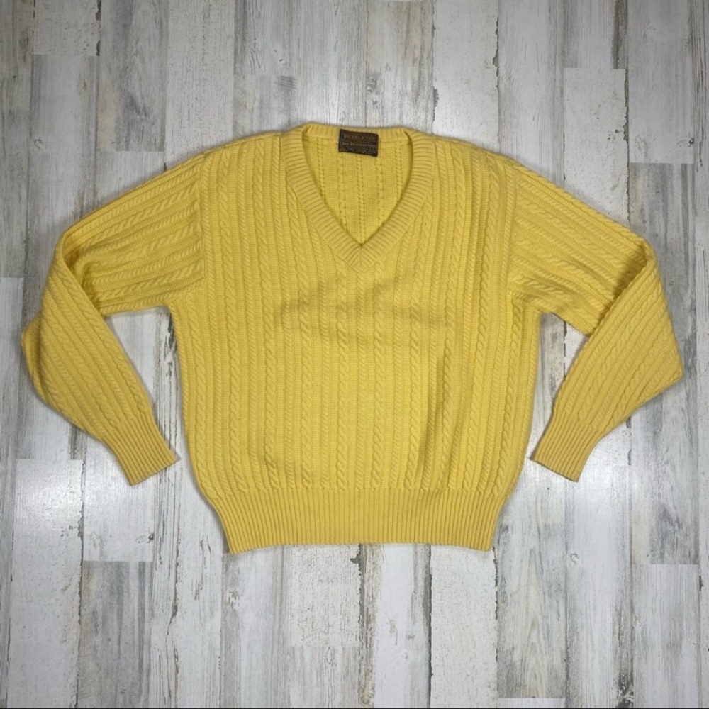Pendleton Sweater Pure Virgin Wool Pullover V Neck - image 4
